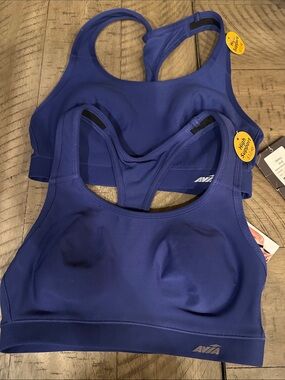 Avia Women's Sports Bra in Royal Blue - High Support Racerback 2 pieces.